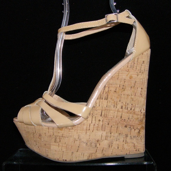 Steve Madden Capeesh t-strap cork wedges 7.5M - Picture 3 of 8